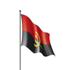 Angola flag, vector illustration on a white background