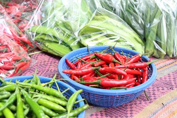 Fresh chilli at market