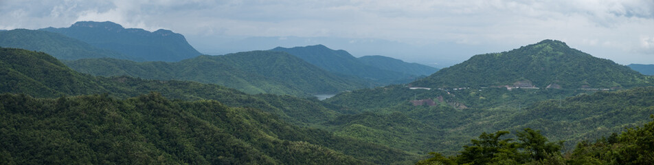 Fototapeta premium Panorama view of Mountain in Khao Kor, Phetchabun, Thailand.