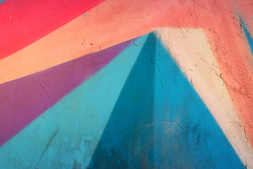 Close up of colorful wall