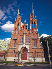 Fototapeta premium Samara, Russia - July 12, 2018: The Catholic Church in Samara.