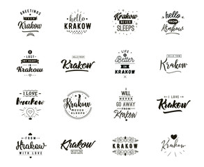 Fototapeta Greeting cards, vector design. Isolated logos. Typography set. obraz