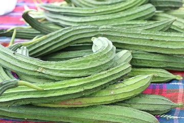 fresh luffa in market