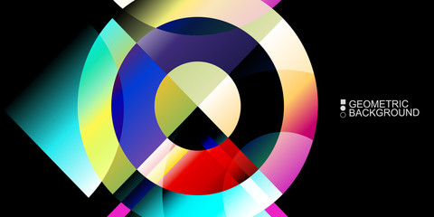 Obraz premium Geometryczny kolorowy abstrakcjonistyczny tło