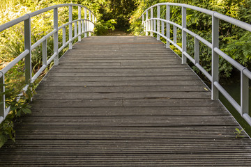Obraz premium Brücke über einen Teich in Baden-Baden