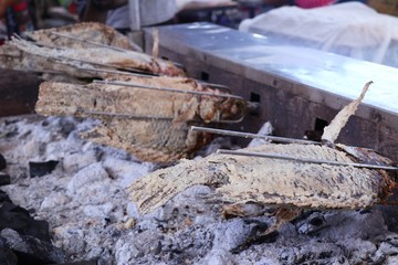 Fish grilled salt at street food