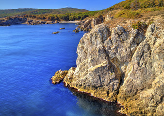 Fototapeta premium Beautiful landscape on rocky shore