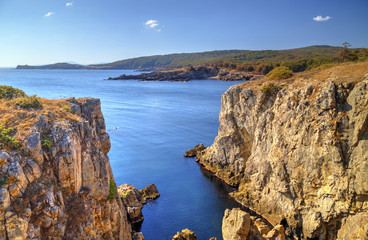 Beautiful landscape on rocky shore