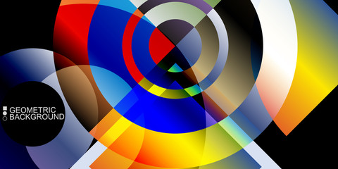 Obraz premium Geometryczny kolorowy abstrakcjonistyczny tło