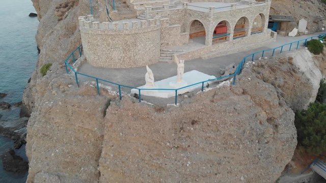 Sunrise over agia galini Greece and the flight of ikarus and daedalus