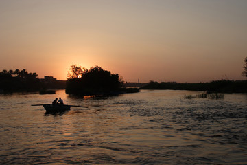 Boat and sunset