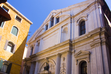 Fototapeta na wymiar Typical church in Venice, Italy