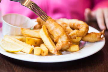 Traditional English Food such as Fish and Chips