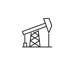 oil pump jack Vector İcon, Eps10