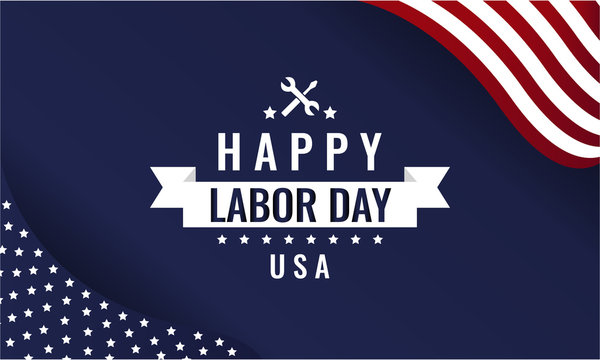 Labor day greeting card or background. vector illustration.
