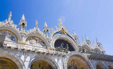 Fragment of Basilica San Marco in Venice, Italy