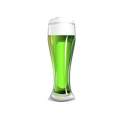 glass with green beer