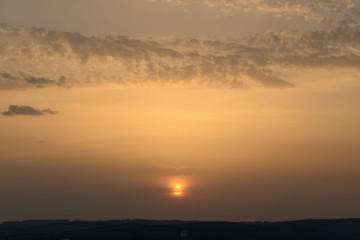 Fototapeta na wymiar Abend HImmel Sonnenuntergang