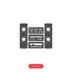 music stereo Vector İcon, Eps10