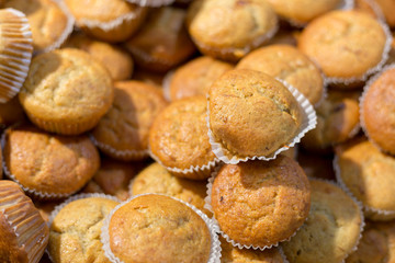 Mini banana cup cake sold at the market.