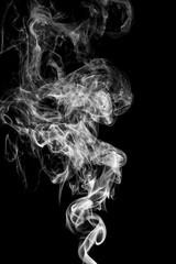 Fototapeta premium Movement of smoke,Abstract white smoke on black background