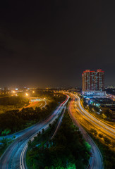 Fototapeta na wymiar urban night city view