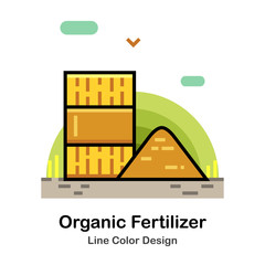 Organic fertilizer Line Color Icon