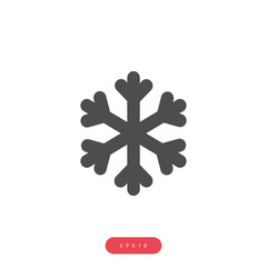 Obraz premium Snowflake, winter, cold Vector İcon, Eps10