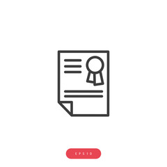 Sertificate Vector İcon, Eps10