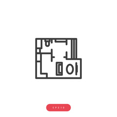 Draugnt, sketch, draft Vector İcon, Eps10