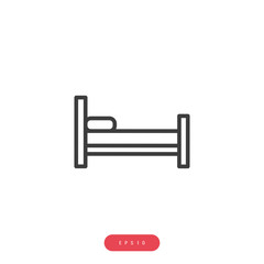 Bed Vector İcon, Eps10