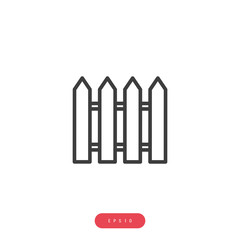 Garden, wooden barier Vector İcon, Eps10