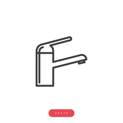 Faucet Vector İcon, Eps10