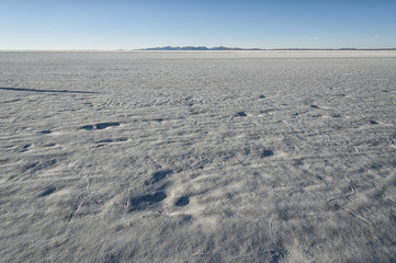 Salt mining in Colchani, in the Uyuni salt flat (Salar de Uyuni), Bolivia, South America.
