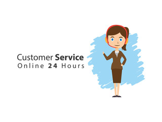 a customer service woman website background