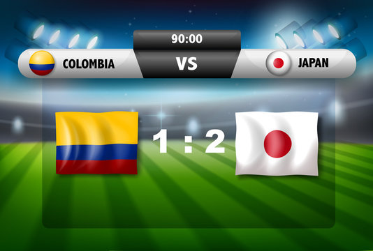 Columbia VS Japan scoreboard