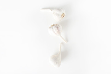 Garlic on a white background. Food concept