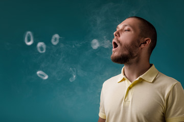 vaping man launches ring of the smoke