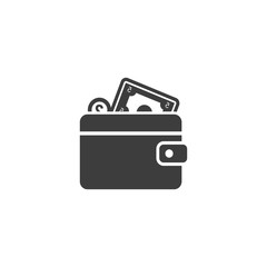 Wallet, money Vector İcon, Eps10