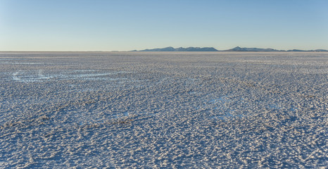 Sunset Salar de Uyuni near Colchani, the largest salt flat in the World UNESCO World Heritage Site - Altiplano, Bolivia