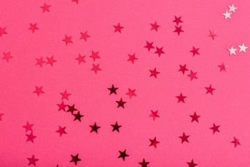 Star sprinkles on pink.