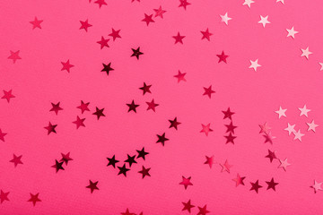 Star sprinkles on pink.