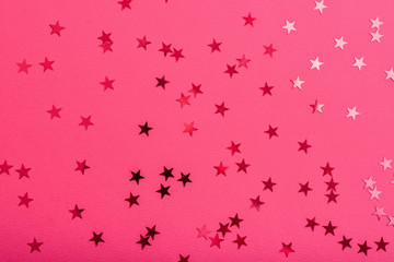 Star sprinkles on pink.