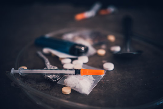 Drug paraphernalia,Flakka drug or zombie drug is dangerous life-threatening,Thailand no to drug concept