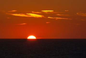 Naklejka na ściany i meble Sunset on the Mediterranean Sea