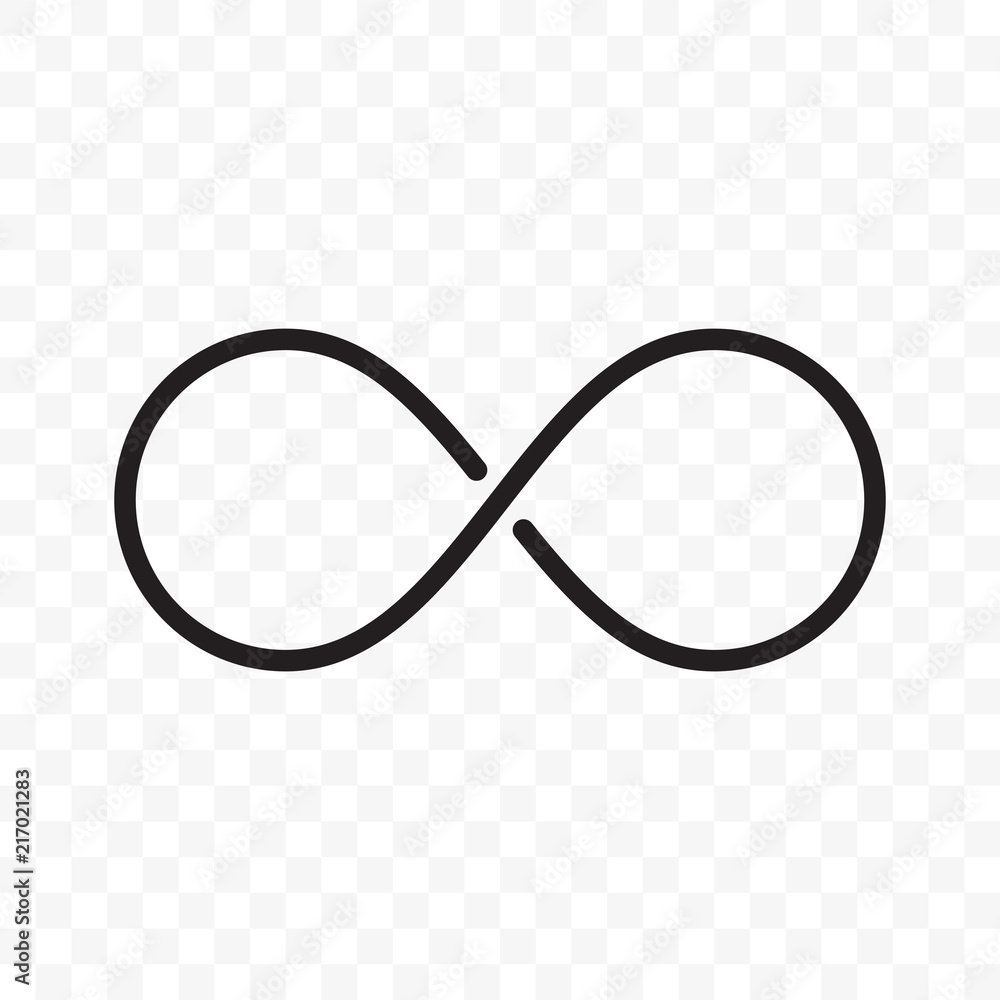Poster infinity or infinite loop vector line icon