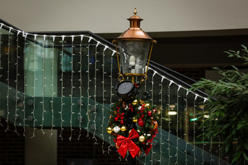 Beautiful Christmas Wreath In The Department Store