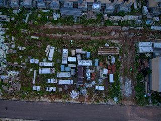 view of houses under construction from a bird's eye view