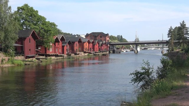 July day on the river. Old Porvoo, Finland
