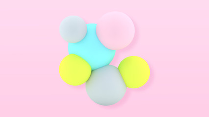 3d background. Abstract wallpaper. Shape 3d. Geometric objects. Minimalism. Simple background. Trendy modern illustration. Render. Stylish concept. Poster backdrop. Minimal style. Pastel colors.